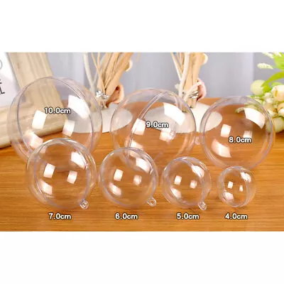 5x Ball Fillable Baubles Clear Ball Xmas Tree Decor Ornament 4-10cm • $16.09