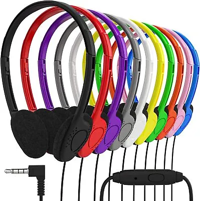 Bulk Headphones With Microphone For School Office Library K12-College Wholesale • $417.95