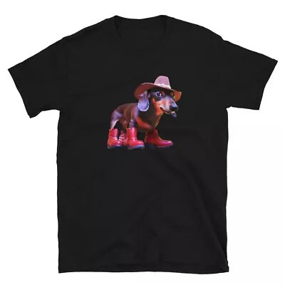 Weenie Dog Cowboy Dachshund T-Shirt  • $9.99