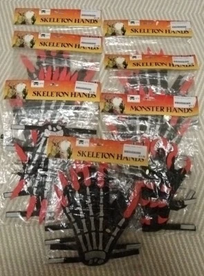 £0.99 • Buy Skeleton Hands Halloween Costume Accessories Monster Hands X 7