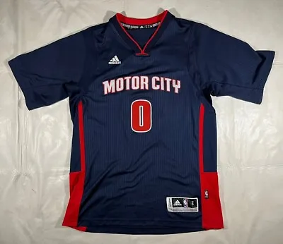 Adidas DETROIT PISTONS MOTOR CITY ANDRE DRUMMOND #0 SIZE SMALL JERSEY SWINGMAN • $26.99