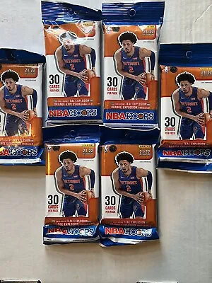 2021-22 NBA Hoops Fat Cello Pack Contains 30 Cards Per Pack LOT 6 • $64.99