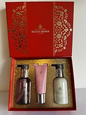 Molton Brown Rhubarb & Rose Hand Care Collection - Wash Cream & Lotion Gift Set • £24.99