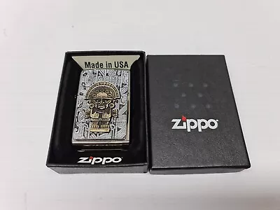 Rare Zippo Lighter Maya Tumi 3D Engraved Polished Chrome 2004744 • $190