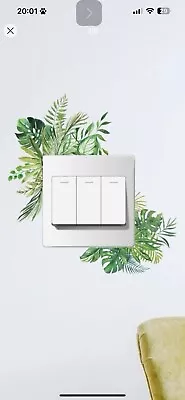 LIGHT SWITCH WALL Socket Decoration Wallpaper Garden Outdoor Leaf Decor Hinch • £2.94