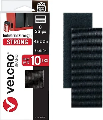 VELCRO Brand Heavy Duty Fasteners | 4x2 Inch Strips With Adhesive | 8 Sets • $13.05