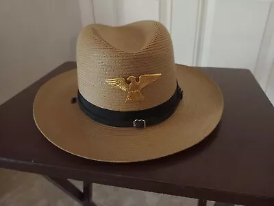 STRATTON Vintage Self Forming Hat Canadian Mountie Sheriff Cop Officer 71/2 • $350