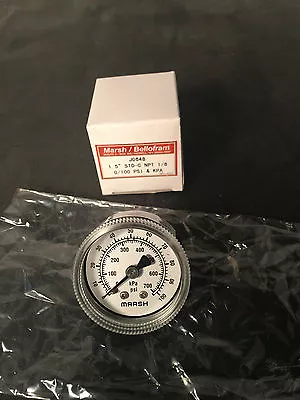 Marsh/bellofram J0648 Gauge 0-100 Psi&kpa1.5  Std-c Npt 1/8 • $6.99