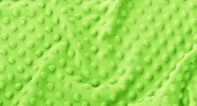  Supersoft Dimple Dot Cuddle Popcorn Soft Fleece Plush Fabric - Neon Green • £5.50