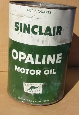 Sinclair Opaline Motor Oil Premium Grade 5 Quart Metal Can • $59.90