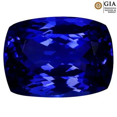 GIA Certified 10.09 Ct AAAA+ Cushion (14 X 10 Mm) Natural D'Block Tanzanite • $3649.99