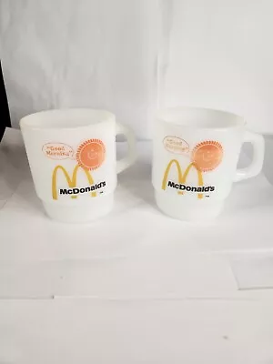McDonald VINTAGE ANCHOR HOCKING FIRE KING OVEN PROOF MADE IN THE USA COFFEE CUPs • $10