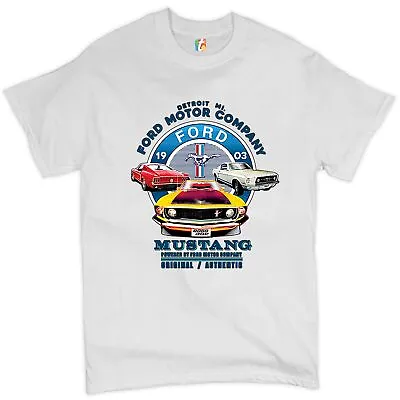 Ford Mustang T-shirt Detroit Mi. 1903 Ford Motor Company Licensed Men's Tee • $21.95