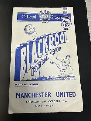 Blackpool  V  Manchester United  1956/57  (7/3) • £9.50