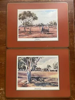 6 Pimpernel Placemats Wheels Across Australia Cork Backed Rectangular • $30