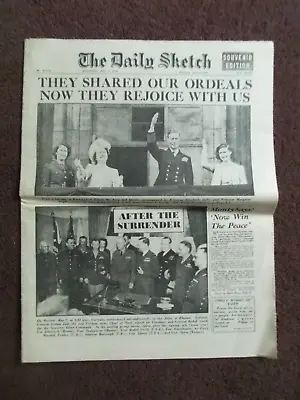 Original Daily Sketch 9 May 1945 Newspaper • £4