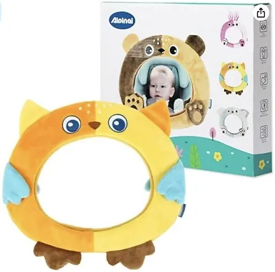 AIPINQI Rear & Forward Facing Baby Car Mirror Cartoon Owl Mirror For Infant  • £12.34