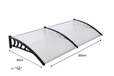 Front Door Canopy Porch Rain Protector Awning Lean-To Roof Shelter 90 X 200cm • £42.99