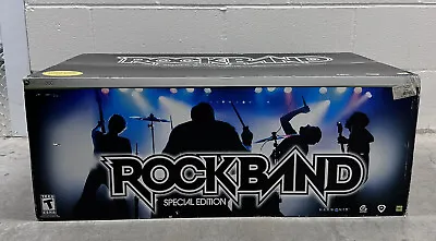 $569.95 • Buy Xbox 360 Rock Band Special Edition Bundle Drums Guitar Game Mic Box NEW SEALED