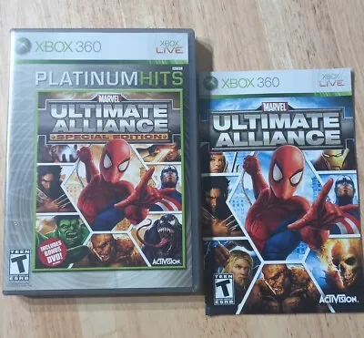 *NO DISK* Marvel Ultimate Alliance SPECIAL EDITION (Platinum Hits Xbox 360) • $11.04