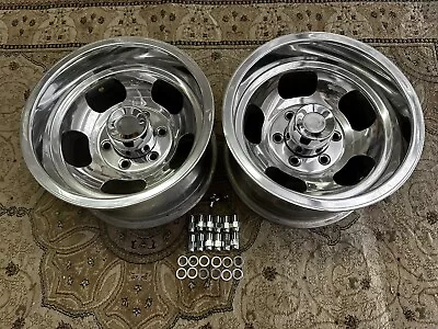 PAIR (2) SHELBY US MAG STYLE  15x8.5 VINTAGE  SLOT MAG CHEVY 6 LUG C10 TRUCK • $499.99