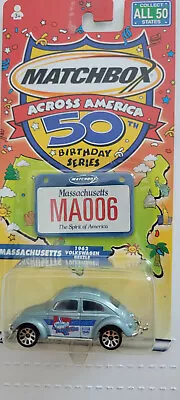 RARE Matchbox Across America 50th B-Day Series Mass. Series 1962 VW Bug Classic • $6.98