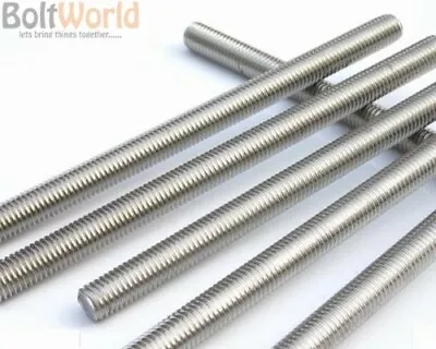 M6 M8 M10 M12 M16 M20 M24 M30 Threaded Metric Bar Studding Rod Zinc Bzp Plated • £6.13