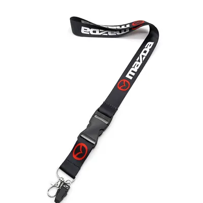 Black Lanyard With Red Logo Key Chain Key Ring Pendant For Mazda Employee's Card • $8.99