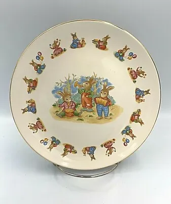Vintage Mount Clemens Pottery Child's Li'l Bunny Plate 1992 Easter Made Japan  • $8