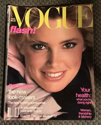 Vogue Magazine August 1981 Issue Kelly Emberg Cover • $18.95
