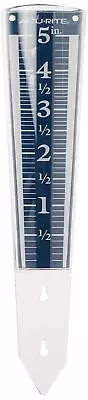 AcuRite 5  Capacity Easy-to-Read Magnifying Acrylic Blue (00850A3) Rain Gauge • $9.17