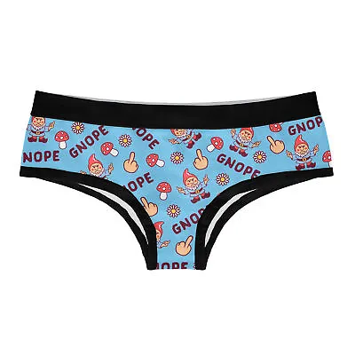 Womens Gnope Panties Funny Sarcastic Gnome Saying Graphic Underwear Gift For • $7.70