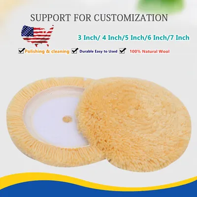 100% Wool Hook & Loop Grip Buffing Pad For Compound Cutting & Polishing For Car • $14.25