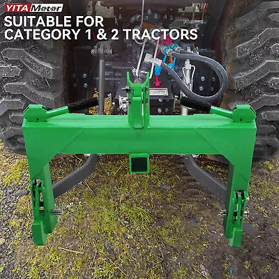 3 Point 3-Pt Quick Hitch W/2  Receiver For Cat 1 & 2 Tractors Attachments 3000LB • $162.99