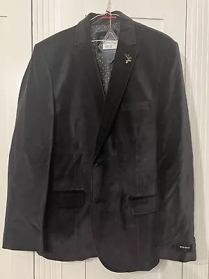 White Stuff Charcoal Velvet Blazer Men’s Jacket Size 42R. RRP £146.00 • $49.33