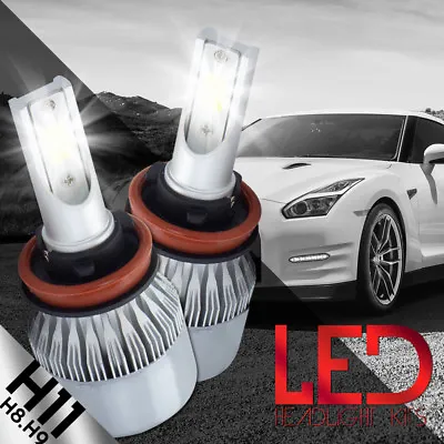 XENTEC 8000LM 80W H11 H9 H8 LED Headlight Kit Bulbs Pair 6000K Xenon White • $15.98