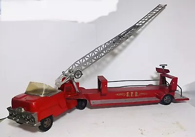 Vintage 1950s Structo S.F.D. Hydraulic Fire Ladder Truck 1950’s • $37