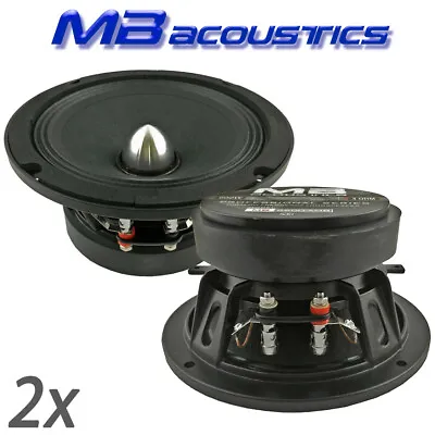 2x MB Acoustics 6.5  Midrange Aluminum Bullet Speakers 1200W 4Ω  Pro Car Audio • $69.95