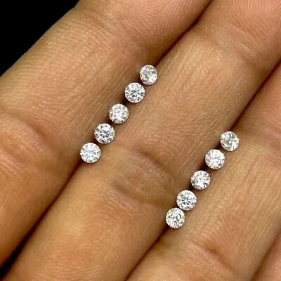 Loose White  Diamond  3 Mm Round Cut Wholesale Lot VVS1 10 Pcs D Color Rec24 • £29.56