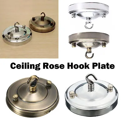 Ceiling Rose Hook Plate For Light Fitting Chandelier 108mm Dia Choose Finish • £6.20