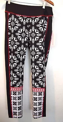 Krimson & Klover Women's Nordic Snowflake Leggings  NWT Large $98 • $55