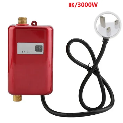 Mini Instant Electric Tankless Hot Water Heater Kitchen Bathroom Sink Tap Under • £49.99