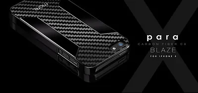 £11.99 • Buy More Thing Para Blaze CX Carbon Fibre IPhone SE 5S 5 Case Cover - Black Onyx
