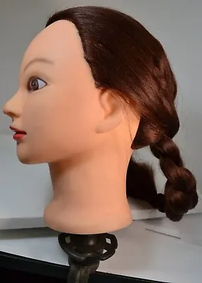 Silky Long Hair Cosmetology Hairdresser Practice Mannequin Head W/Clamp Auburn • $21.95