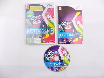 Mint Disc Nintendo Wii Just Dance 3 - Inc Manual Wii U Comp. Free Postage • $14.90