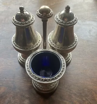 Vintage Ianthe Silver Plated Cruet Set With Stand • £0.99