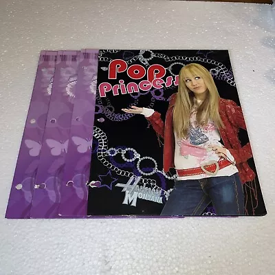 Hannah Montana Binders Cardboard 3-Ring Compatible Folders (lot4) USED • $10