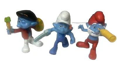 Smurf Figures -Handy With Saw Papa & Painter McDonalds  Toys 2011- 3  H X 3  W • $6