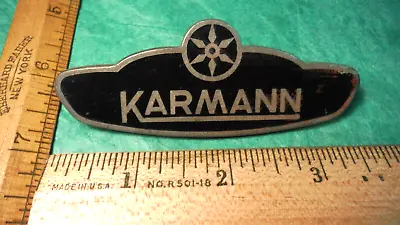 BE76 Karmann  Enamel Fender Emblem Vintage Metal 1958-67 VOLKSWAGEN BEETLE GHIA • $59.99