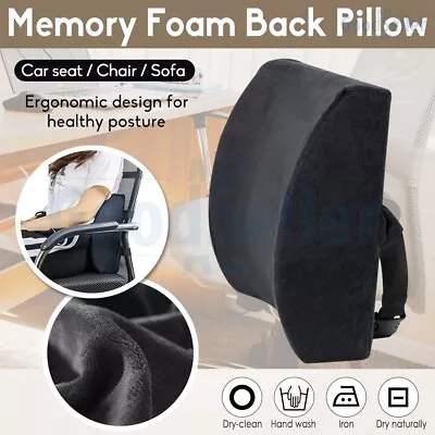 Memory Foam Lumbar Back Pillow Support Back Cushion Home Office Car Seat Chair • $18.95